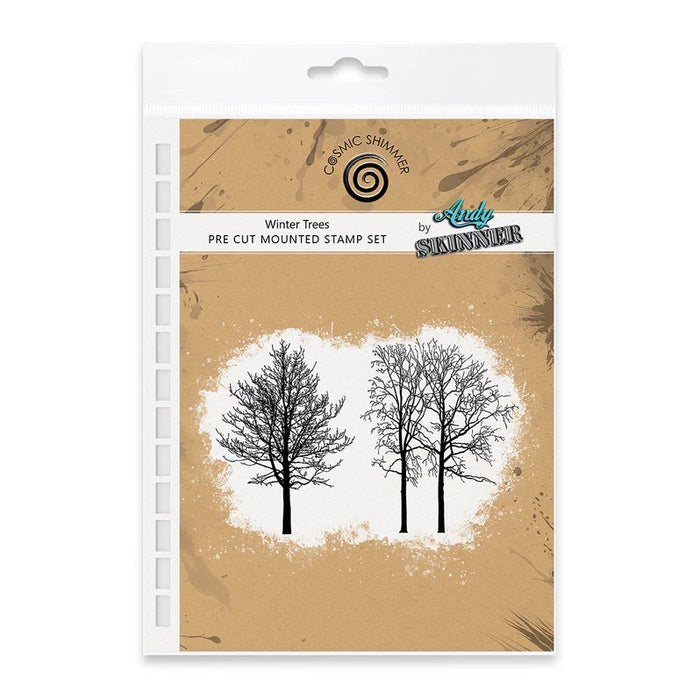 WINTER TREES RUBBER PRE CUT RUBBER STAMP SET BY ANDY SKINNER - 07-0042-AS