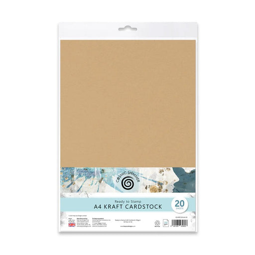 READY TO STAMP KRAFT CARDSTOCK 250GSM A4 PACK OF 20 - 03-KRC250-A4-20