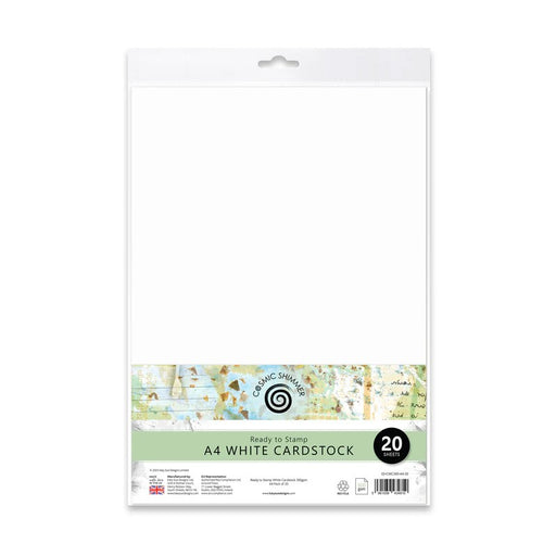 READY TO STAMP WHITE CARDSTOCK 300GSM A4 PACK OF 20 - 03-CWC300-A4-20