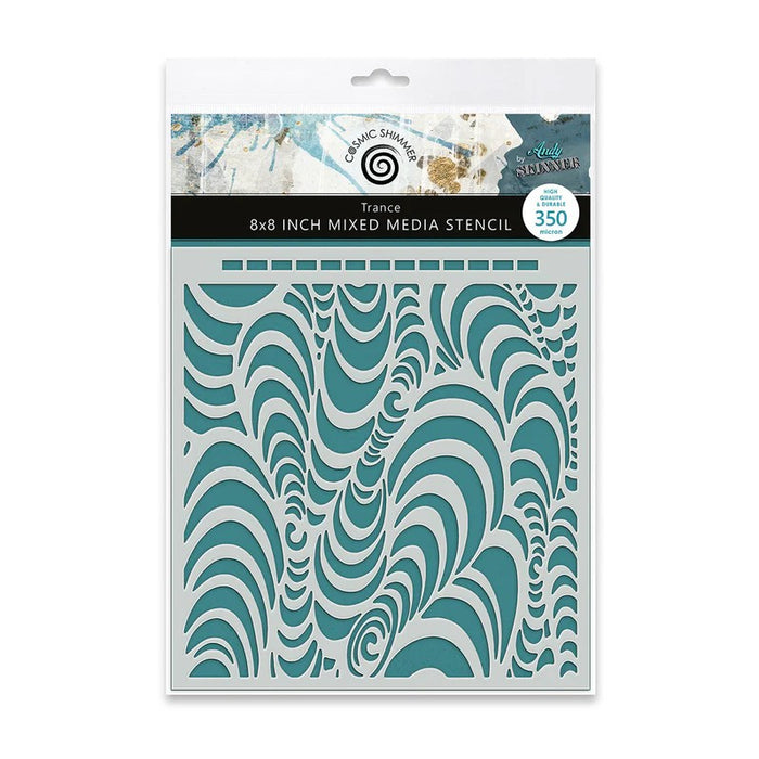 TRANCE 8X8 MIXED MEDIA STENCIL BY ANDY SKINNER - 08-0005-AS