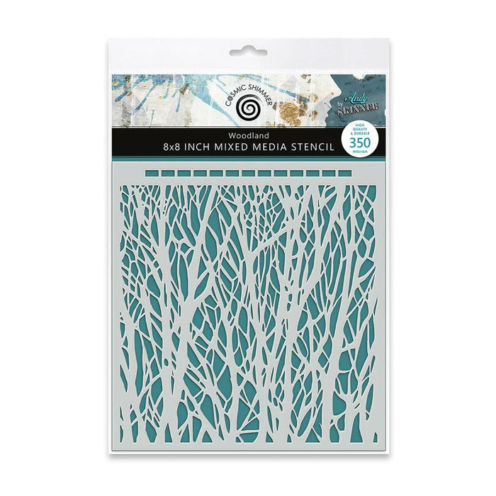 WOODLAND 8X8 MIXED MEDIA STENCIL BY ANDY SKINNER - 08-0006-AS