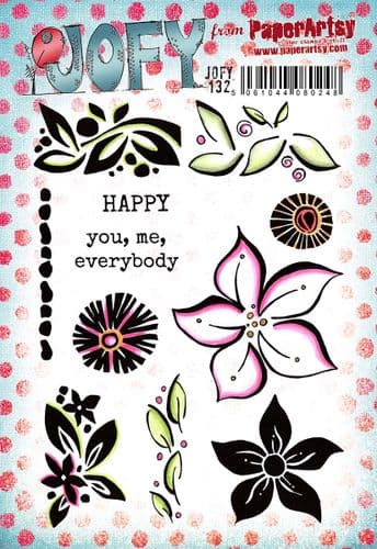 PAPER ARTSY JOFY STAMP SET 132-  JOFY132