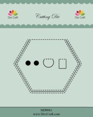 DIXICRAFT DIE PEEK A BOO HEXAGON - MD0061