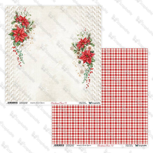 SCRAP AND ME CHRISTMAS CHEER 12 X 12 PAPER 01 - SAM-CC-01