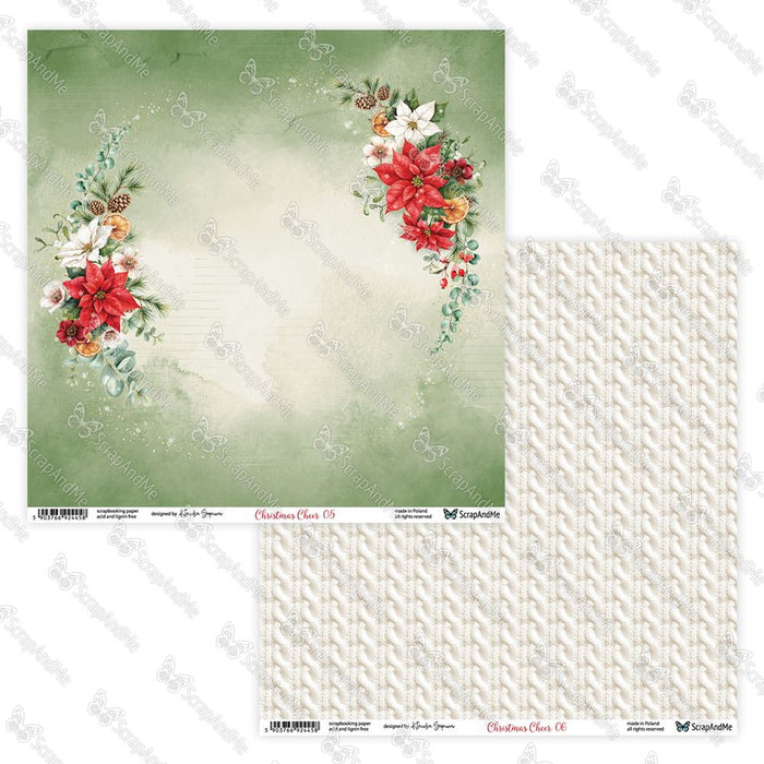 SCRAP AND ME CHRISTMAS CHEER 12 X 12 PAPER 05 - SAM-CC-05