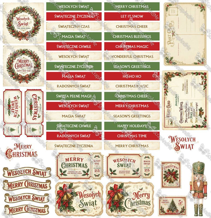 SCRAP AND ME CHRISTMAS CHEER 12 X 12 PAPER PAD - SAM-CC-11
