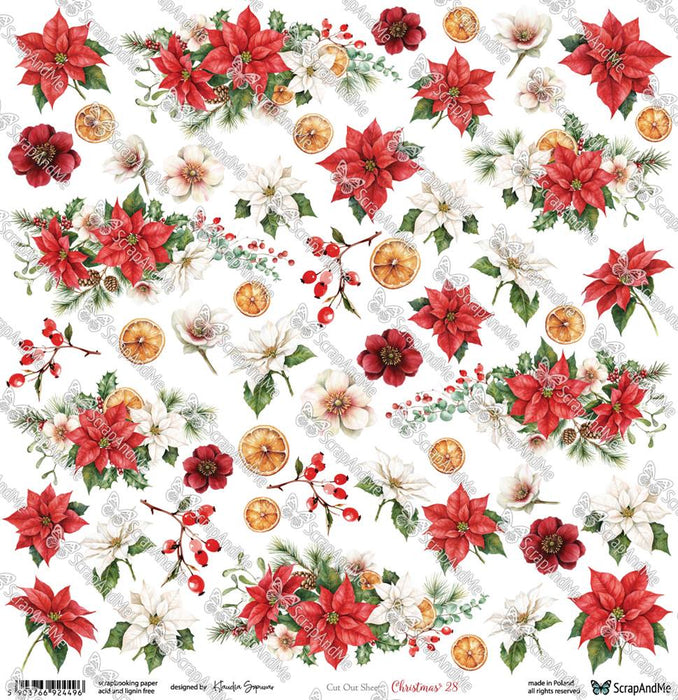 SCRAP AND ME CHRISTMAS CHEER 12 X 12 PAPER NO28 - SAM-CH-28