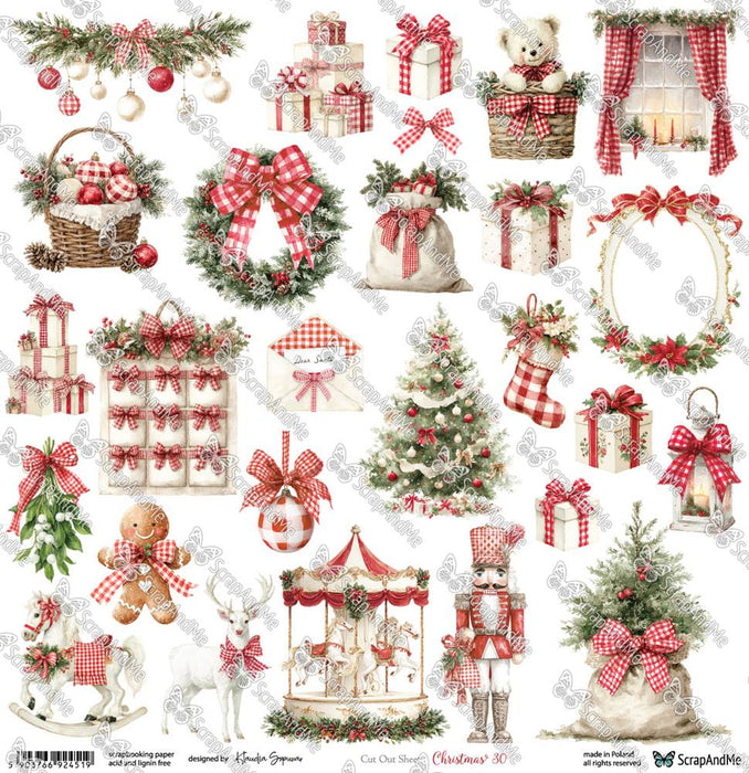 SCRAP AND ME CHRISTMAS CHEER 12 X 12 PAPER NO30 - SAM-CH-30