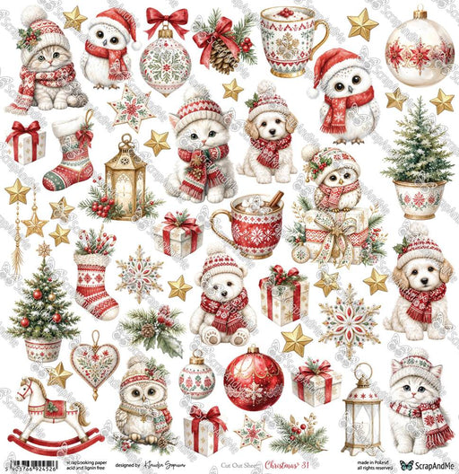 SCRAP AND ME CHRISTMAS CHEER 12 X 12 PAPER NO31 - SAM-CH-31