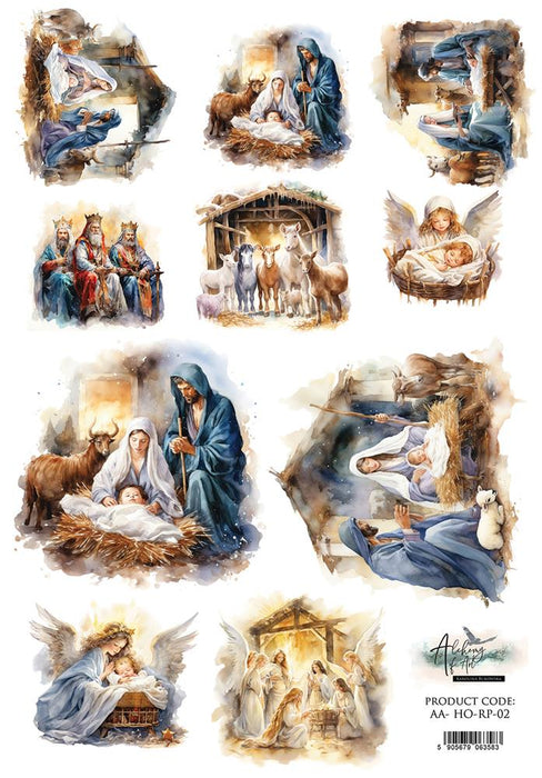 ART ALCHEMY HO HO HO A4 RICE PAPER 2 -AA-HO-RP-02