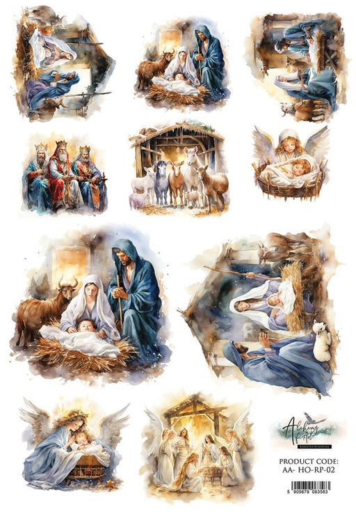 ART ALCHEMY HO HO HO A4 RICE PAPER 2 -AA-HO-RP-02