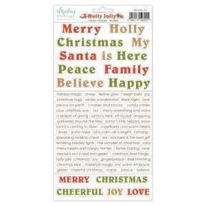 MINTAY BY KAROLA STICKERS WORDS  HOLLY JOLLY- MT-HOL-13