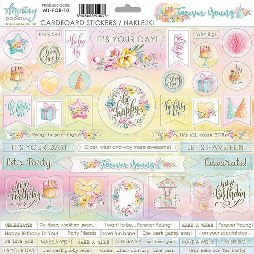 MINTAY BY KAROLA 12 X 12 PAPER STICKERS FOREVER YOUNG - MT-FOR-10