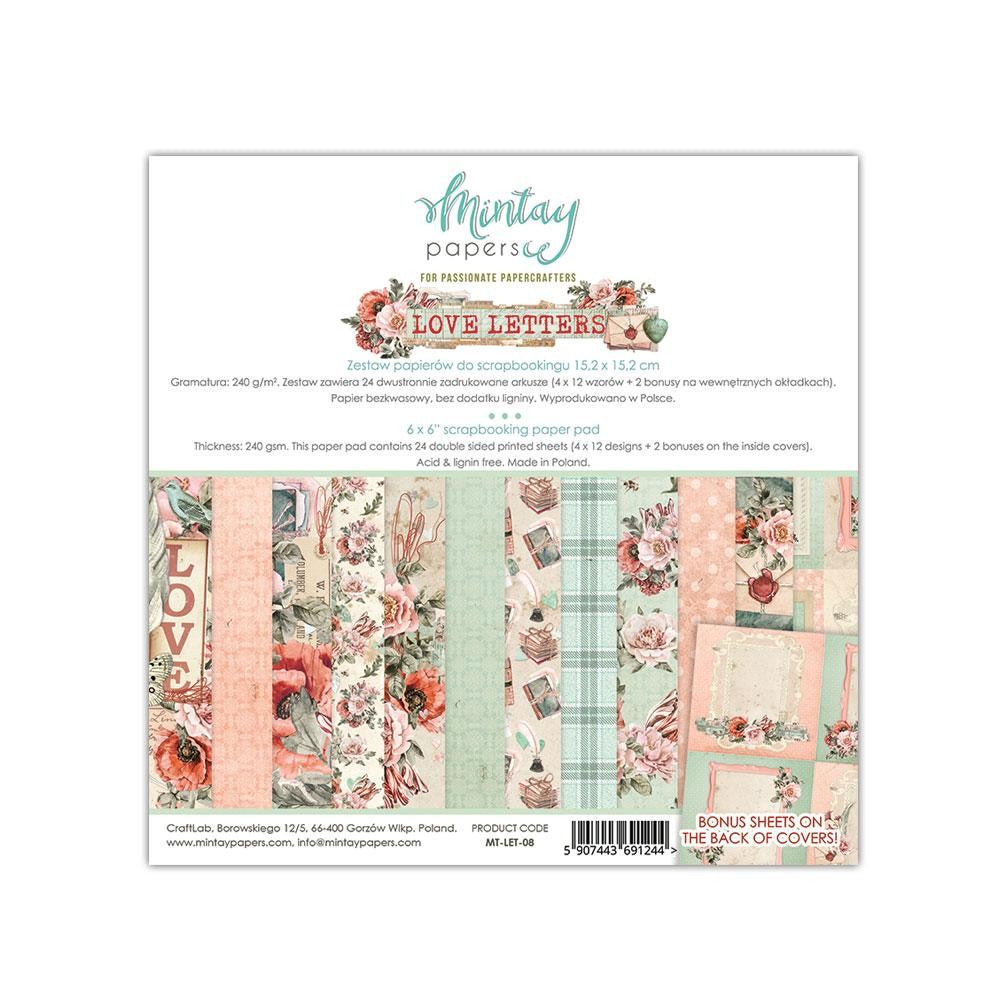 MINTAY BY KAROLA 6 X 6 PAPER PAD - LOVE LETTERS - MT-LET-08