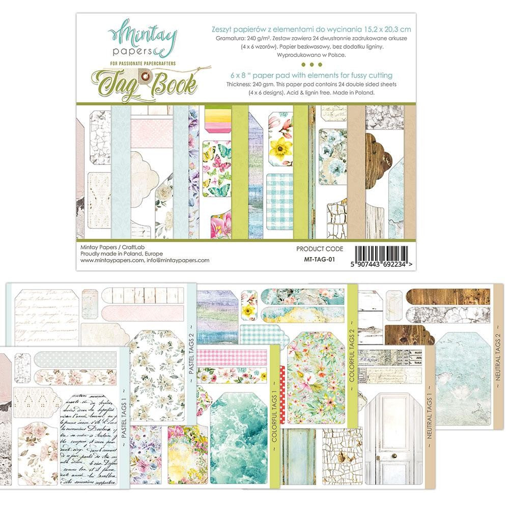 MINTAY BY KAROLA 6 X 8 TAG BOOK - ELEMENTS FOR PRECISE CUT - MT-TAG-01