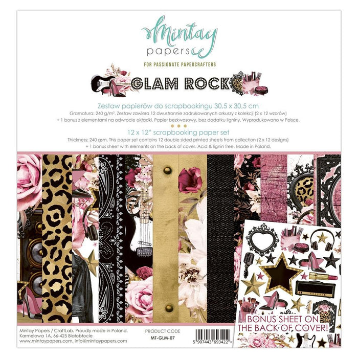 MINTAY BY KAROLA 12 X 12 PAPER PAD GLAM ROCK - MT-GLM-07