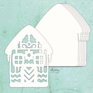 MINTAY BY KAROLA CHIPBOARD ALBUM BASE GINGERBREAD HOUSE 7 PC - MT-CHIP3-A10