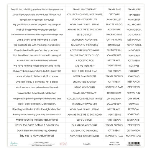 MINTAY BY KAROLA BASIC SENTIMENT SHEETS 11 - MT-BASIC-11