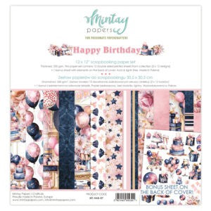 MINTAY BY KAROLA 12 X 12 PAPER PAD HAPPY BIRTHDAY - MT-HAB-07