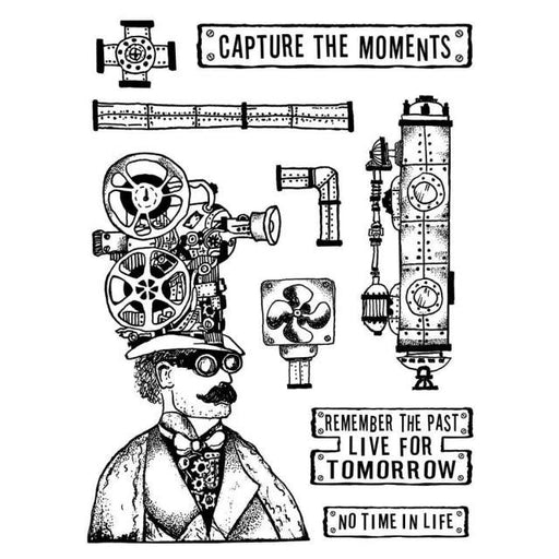 STAMPERIA RUBBER STAMP 15CM X 20CM CAPTURE THE MOMENT - WTKAT05