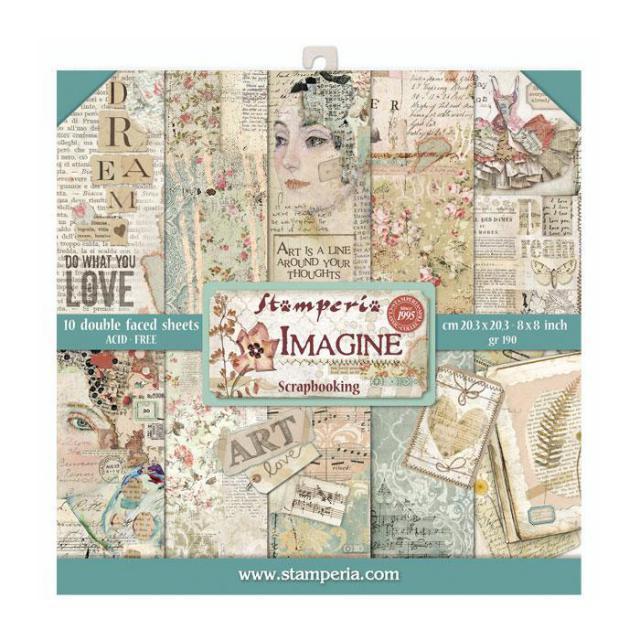 STAMPERIA 8 X 8 PAPER PACK IMAGE - SBBS07