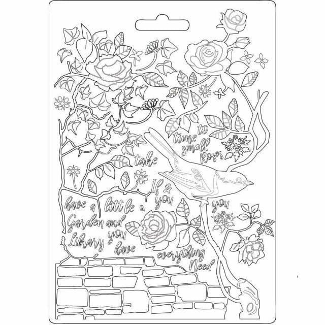 STAMPERIA SOFT MOULDS A5 LITTLE BIRD ON BRANCH - K3PTA541