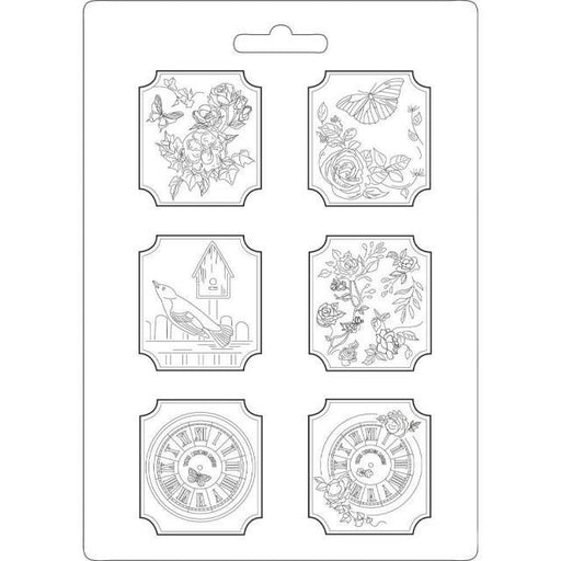 STAMPERIA SOFT MOULDS A4 PLAQUETTES HOUSE OF ROSES - K3PTA465