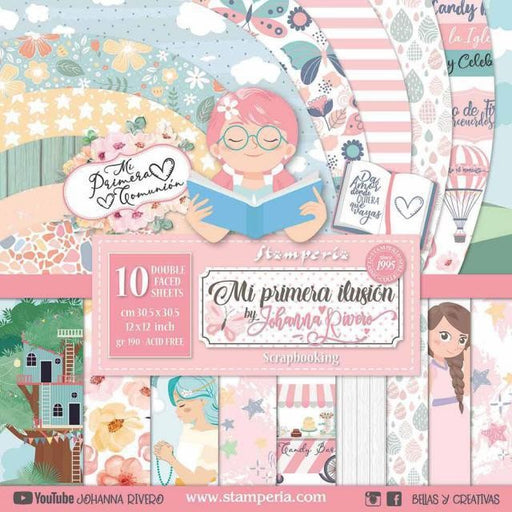 STAMPERIA 12X12 PAPER PACK DOUBLE FACE NINA - SBBL69