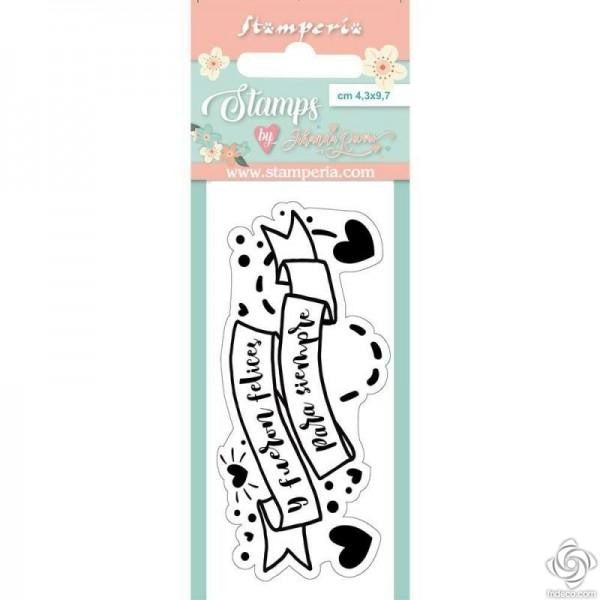 STAMPERIA RUBBER STAMP 4.3 X 9.7 CM LABEL - WTKJR29