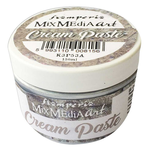 STAMPERIA CREAM PASTE METALLIC 150ML SILVER - K3P53A