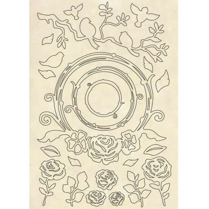 STAMPERIA COLORED WOODEN SHAPE A5 COLORED GARLANDS - KLSP082