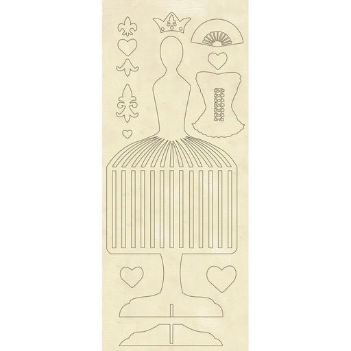 STAMPERIA WOODEN SHAPE 12.5 X 30 CM MANNEQUIN - KLSPL01