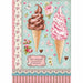 STAMPERIA A4 RICE PAPER ROUND ICE CREAM - DFSA4504