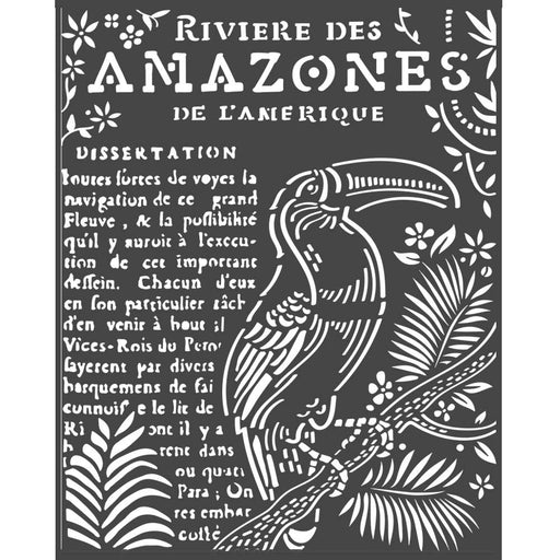 STAMPERIA STENCIL 20CM X 25CM AMAZONIA TOUCAN - KSTD065