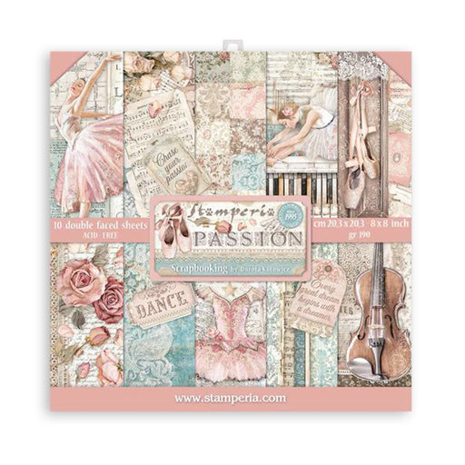 STAMPERIA 8 X 8 PAPER PACK PASSION - SBBS29