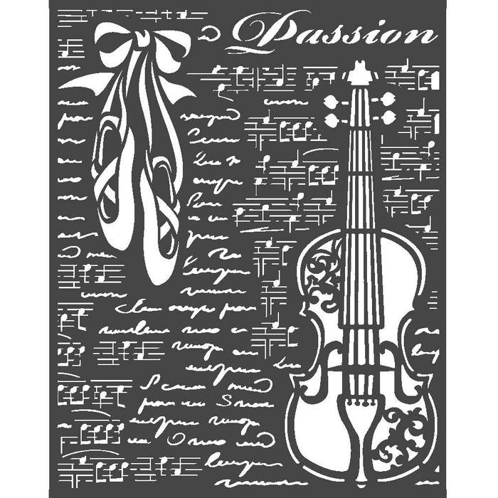 STAMPERIA STENCIL 20CM X 25CM PASSION VIOLIN - KSTD069