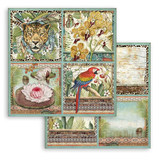SCRAPBOOKING PAPER DOUBLE FACE - AMAZONIA CARDS - SBB768