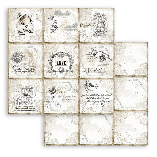 STAMPERIA 12X12 PAPER ROMANTIC JOURNAL CARDS - SBB784
