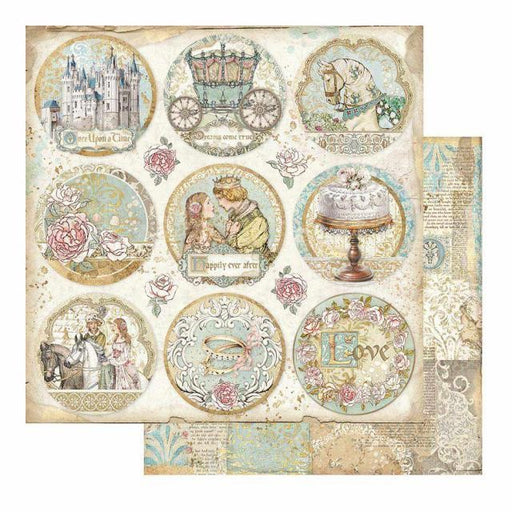STAMPERIA 12X12 PAPER SLEEPING BEAUTY ROUNDS - SBB796