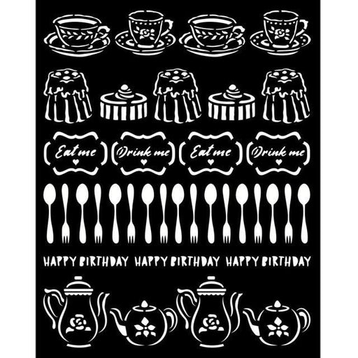 STAMPERIA STENCIL 20CM X 25CM ALICE SWEETY - KSTD088