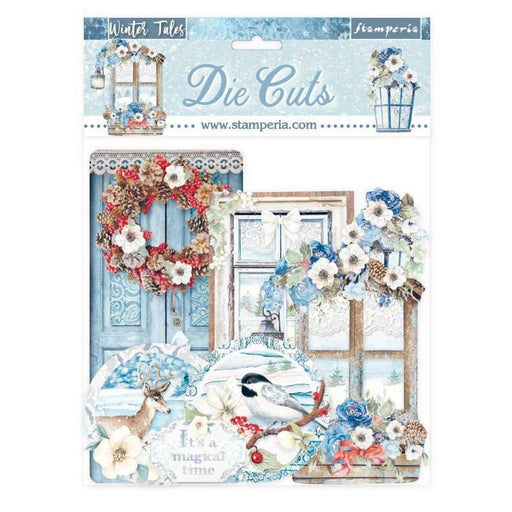 STAMPERIA DIE CUTS ASSORTED WINTER TALES QUOTES AND LABLES - DFLDC41