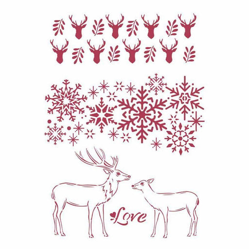 STAMPERIA STENCIL 21CM X 29CM WINTER TALES LOVE - KSG478