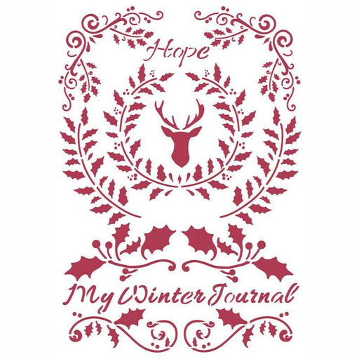 STAMPERIA STENCIL 21CM X 29CM WINTER TALES HOPE - KSG479