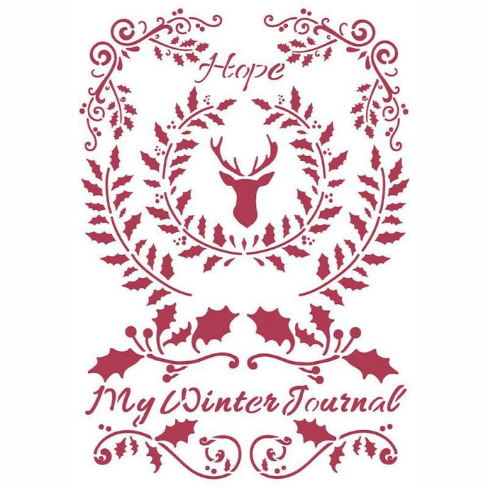 STAMPERIA STENCIL 21CM X 29CM WINTER TALES HOPE - KSG479