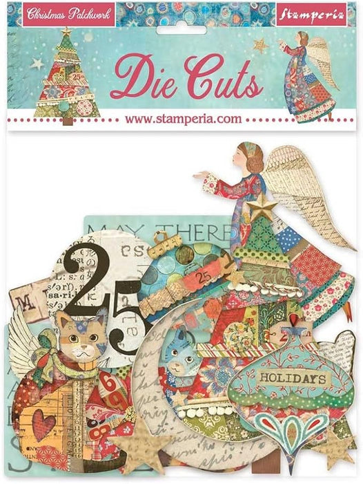 STAMPERIA DIE CUTS ASSORTED CHRISTMAS PATCHWORK - DFLDC43