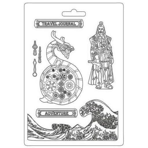 STAMPERIA SOFT MOULDS A4 SIR VAGABONDIN JAPAN DRAGON - K3PTA4508