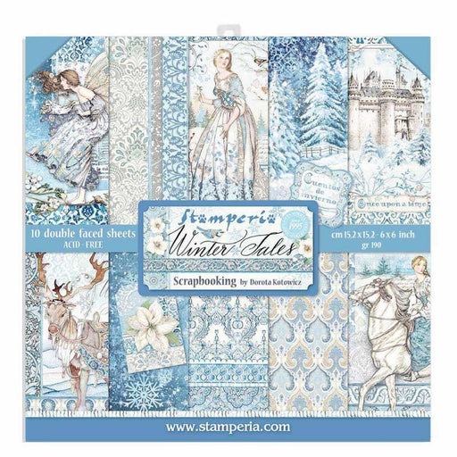 STAMPERIA 6 X 6 PAPER PACK WINTER TALES - SBBXS04