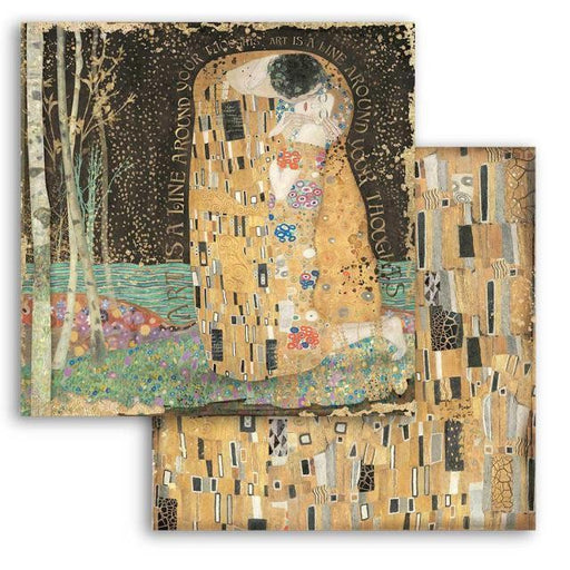 STAMPERIA 12X12 PAPER DOUBLE FACE KLIMT THE KISS - SBB833