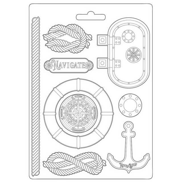 STAMPERIA SOFT MOULDS A4 LADY VAGABOND LIFESTYLE NAVIGATE - K3PTA4517