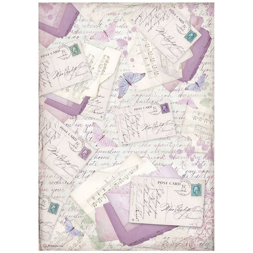 STAMPERIA A4 RICE PAPER PROVENCE LETTERE - DFSA4676